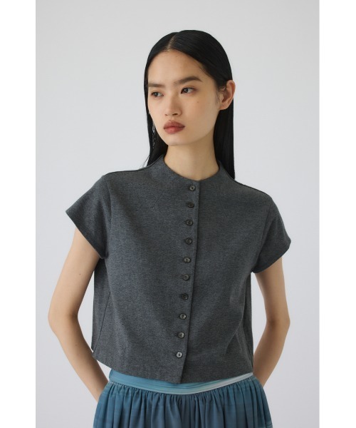 RIM.ARK（リムアーク）の「Neck darts cut tops(ネック ダーツ カット トップス)（Tシャツ/カットソー・レディース・グレー/ダークブルー/ホワイト/ブラック・38/36）」の13枚目の写真