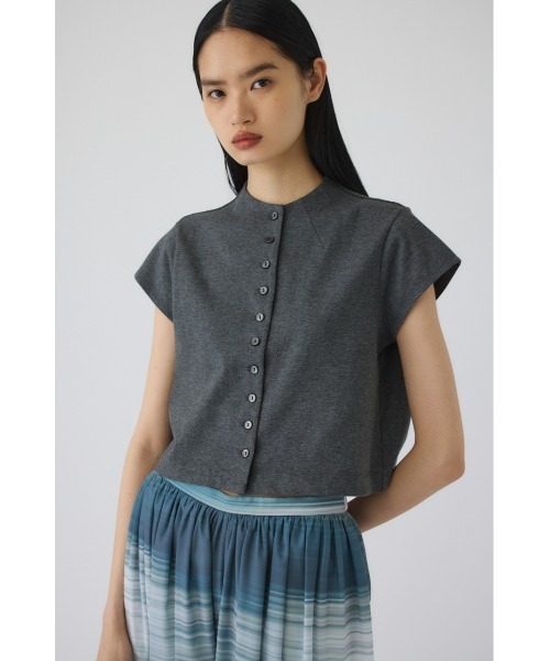 RIM.ARK（リムアーク）の「Neck darts cut tops(ネック ダーツ カット トップス)（Tシャツ/カットソー・レディース・グレー/ダークブルー/ホワイト/ブラック・38/36）」の21枚目の写真