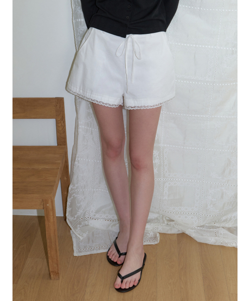 RE_L(リエル)の「Lon lace shorts (white)(その他パンツ・レディース・その他・SMALL/MEDIUM)」の1枚目の写真
