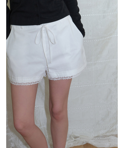 RE_L(リエル)の「Lon lace shorts (white)(その他パンツ・レディース・その他・SMALL/MEDIUM)」の2枚目の写真