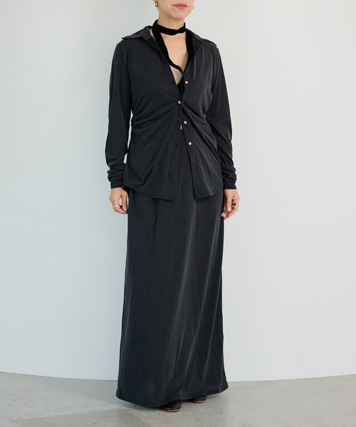 IENA LA BOUCLE(イエナラブークル)の「IENA LA BOUCLE フィブリルシャツカットソー(シャツ/ブラウス・レディース・ウッド/ブラック・FREE)」の4枚目の写真