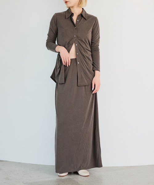 IENA LA BOUCLE(イエナラブークル)の「IENA LA BOUCLE フィブリルシャツカットソー(シャツ/ブラウス・レディース・ウッド/ブラック・FREE)」の6枚目の写真