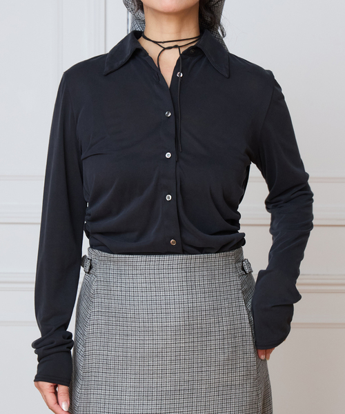 IENA LA BOUCLE(イエナラブークル)の「IENA LA BOUCLE フィブリルシャツカットソー(シャツ/ブラウス・レディース・ウッド/ブラック・FREE)」の7枚目の写真