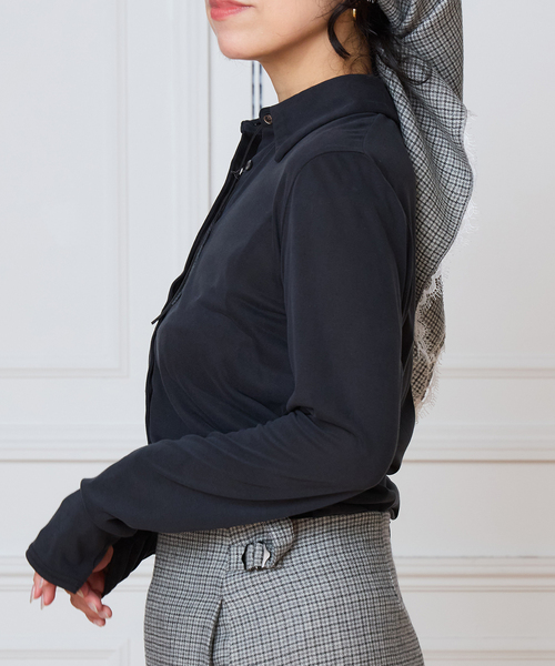 IENA LA BOUCLE(イエナラブークル)の「IENA LA BOUCLE フィブリルシャツカットソー(シャツ/ブラウス・レディース・ウッド/ブラック・FREE)」の8枚目の写真