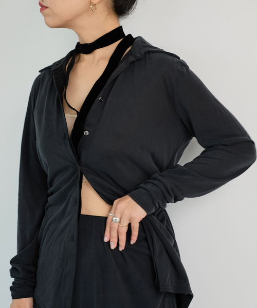 IENA LA BOUCLE(イエナラブークル)の「IENA LA BOUCLE フィブリルシャツカットソー(シャツ/ブラウス・レディース・ウッド/ブラック・FREE)」の12枚目の写真