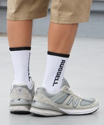 Russell Athletic | RUSSELL ATHLETIC / ラッセルアスレティック Russell Side Logo Socks ラインデザイン ソックス ジャガード 靴下 メンズ 2026年 夏 夏服(ソックス/靴下)