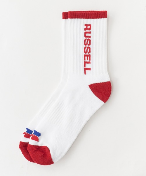 Russell Athletic(ラッセルアスレティック)の「RUSSELL ATHLETIC / ラッセルアスレティック Russell Side Logo Socks ラインデザイン ソックス ジャガード 靴下 メンズ 2026年 夏 夏服(ソックス/靴下・メンズ・レッド/ブルー/ブラック・FREE)」の18枚目の写真