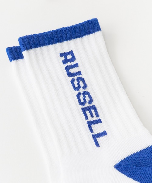 Russell Athletic(ラッセルアスレティック)の「RUSSELL ATHLETIC / ラッセルアスレティック Russell Side Logo Socks ラインデザイン ソックス ジャガード 靴下 メンズ 2026年 夏 夏服(ソックス/靴下・メンズ・レッド/ブルー/ブラック・FREE)」の14枚目の写真