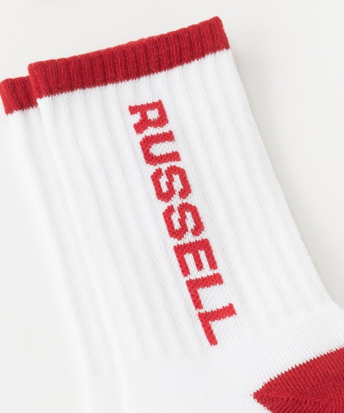Russell Athletic(ラッセルアスレティック)の「RUSSELL ATHLETIC / ラッセルアスレティック Russell Side Logo Socks ラインデザイン ソックス ジャガード 靴下 メンズ 2026年 夏 夏服(ソックス/靴下・メンズ・レッド/ブルー/ブラック・FREE)」の13枚目の写真