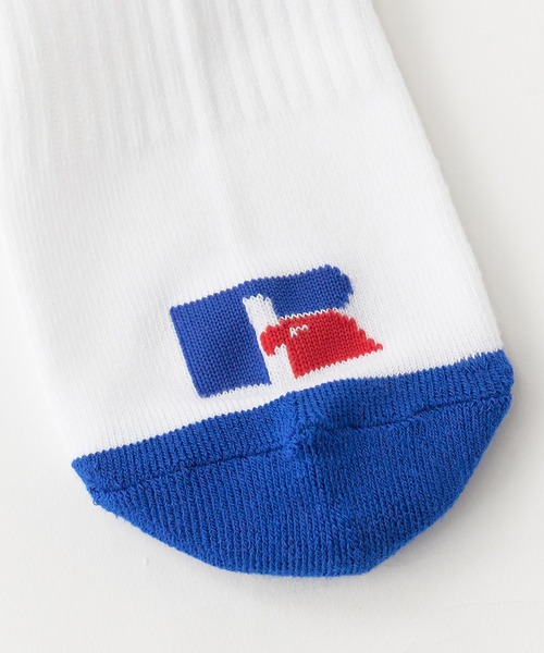 Russell Athletic(ラッセルアスレティック)の「RUSSELL ATHLETIC / ラッセルアスレティック Russell Side Logo Socks ラインデザイン ソックス ジャガード 靴下 メンズ 2026年 夏 夏服(ソックス/靴下・メンズ・レッド/ブルー/ブラック・FREE)」の8枚目の写真