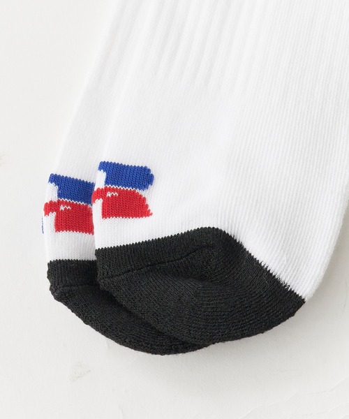 Russell Athletic(ラッセルアスレティック)の「RUSSELL ATHLETIC / ラッセルアスレティック Russell Side Logo Socks ラインデザイン ソックス ジャガード 靴下 メンズ 2026年 夏 夏服(ソックス/靴下・メンズ・レッド/ブルー/ブラック・FREE)」の6枚目の写真