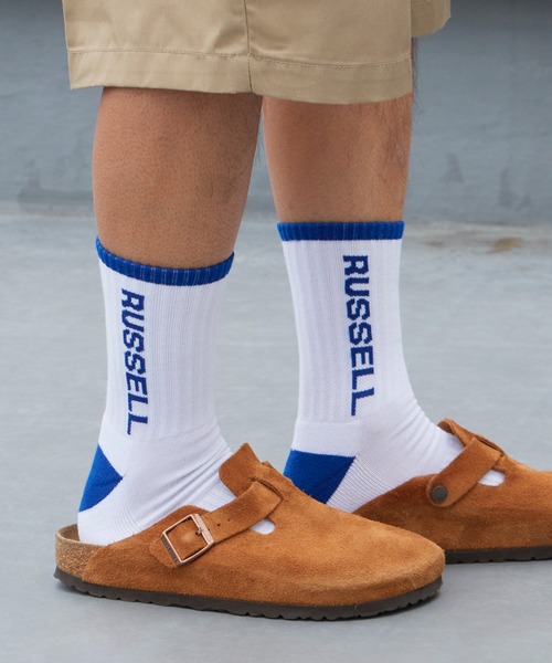 Russell Athletic(ラッセルアスレティック)の「RUSSELL ATHLETIC / ラッセルアスレティック Russell Side Logo Socks ラインデザイン ソックス ジャガード 靴下 メンズ 2026年 夏 夏服(ソックス/靴下・メンズ・レッド/ブルー/ブラック・FREE)」の20枚目の写真
