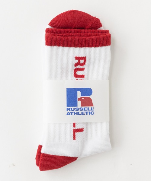 Russell Athletic(ラッセルアスレティック)の「RUSSELL ATHLETIC / ラッセルアスレティック Russell Side Logo Socks ラインデザイン ソックス ジャガード 靴下 メンズ 2026年 夏 夏服(ソックス/靴下・メンズ・レッド/ブルー/ブラック・FREE)」の19枚目の写真