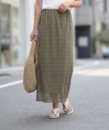 【selection】日本製ストレッチレースIラインスカート