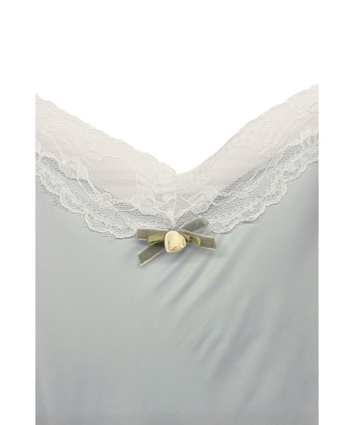 HONEY MI HONEY（ハニーミーハニー）の「lingerie satin mini one-piece（ワンピース・レディース・オフホワイト/ライトベージュ/サックスブルー・FREE）」の11枚目の写真