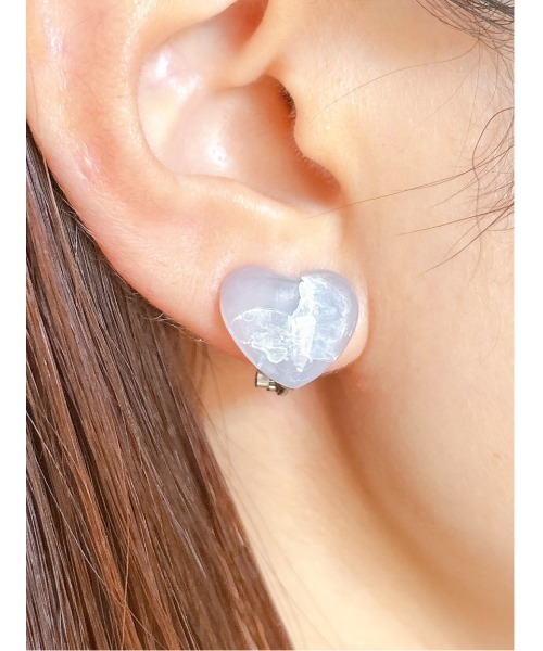 tone(トーン)の「【koti】Sulo mist heart イヤリング(MA)(イヤリング・レディース・ホワイト系1/ホワイト系2/パープル系1/ピンク系1・FREE)」の5枚目の写真