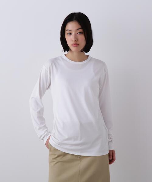 YLEVE（イレーヴ）の「YLEVE / ELS GV COTTON LONG SLEEVE T-SHIRT（Tシャツ/カットソー・レディース・グレー・1）」の7枚目の写真