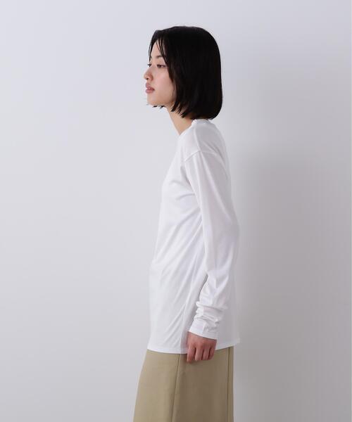 YLEVE（イレーヴ）の「YLEVE / ELS GV COTTON LONG SLEEVE T-SHIRT（Tシャツ/カットソー・レディース・グレー・1）」の6枚目の写真