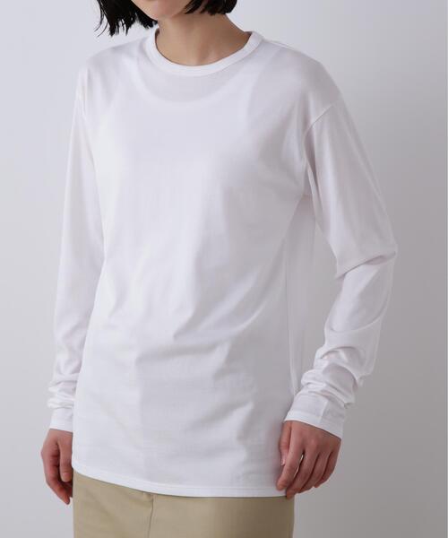 YLEVE（イレーヴ）の「YLEVE / ELS GV COTTON LONG SLEEVE T-SHIRT（Tシャツ/カットソー・レディース・グレー・1）」の4枚目の写真