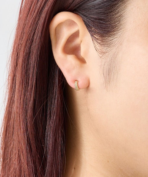 CALIN STANDARD(カリンスタンダード)の「◆金属アレルギー対応◆◆made in japan◆【純金厚メッキ】ロープラウンド 極小ミニマル ループフィットイヤリング(イヤリング・レディース・シルバー/ゴールド/ピンクゴールド・FREE)」の1枚目の写真