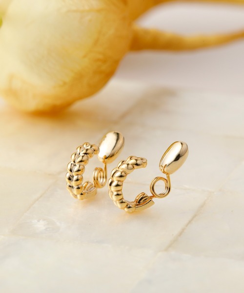 CALIN STANDARD(カリンスタンダード)の「◆金属アレルギー対応◆◆made in japan◆【純金厚メッキ】ロープラウンド 極小ミニマル ループフィットイヤリング(イヤリング・レディース・シルバー/ゴールド/ピンクゴールド・FREE)」の14枚目の写真