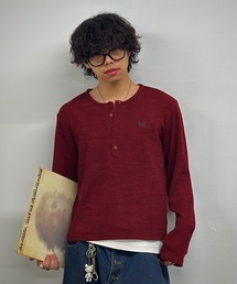 MandO（エムオー）（エムオー）の「【ユニセックス】ワンポイント刺繍ヘンリーネックニット（ニット/セーター）」