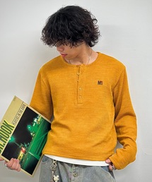 MandO（エムオー） | 【ユニセックス】ワンポイント刺繍ヘンリーネックニット(ニット/セーター)