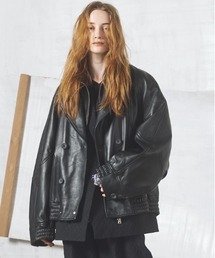 MAISON SPECIAL(���]���X�y�V����)�́sUNISEX�tSheep Leather Prime-Over Single Layering Double Blouson/�V�[�v���U�[�v���C���I�[�o�[���C�������O�_�u���u���]���yMAISON SPECIAL/���]���X�y�V�����z(�u���]��)