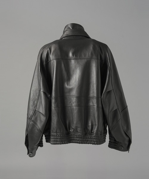 MAISON SPECIAL（メゾンスペシャル）の「《UNISEX》Sheep Leather Prime-Over Single Layering Double Blouson/シープレザープライムオーバーレイヤリングダブルブルゾン【MAISON SPECIAL/メゾンスペシャル】（ブルゾン・メンズ・ダークブラック/ブラック・2/1/0）」の17枚目の写真