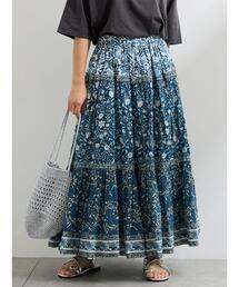 インド綿柄スカート