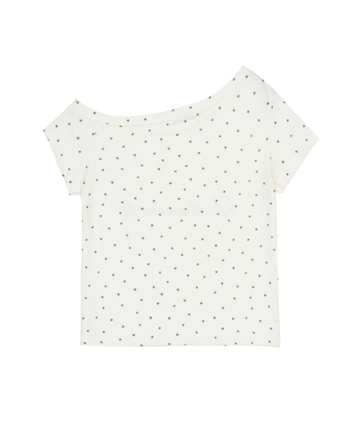 NICK&NICOLE(ニックアンドニコール)の「STAR LETTERING OFF SHOULDER TOP_CREAM(Tシャツ/カットソー・レディース・その他・FREE)」の2枚目の写真