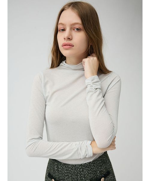 LILY BROWN(リリーブラウン)の「シアーベーシックカットトップス(Tシャツ/カットソー・レディース・オフホワイト/シルバー/ブラック/ライム・F)」の12枚目の写真