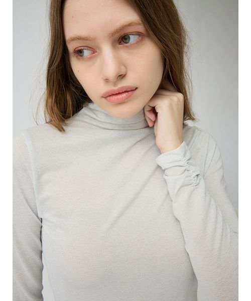 LILY BROWN(リリーブラウン)の「シアーベーシックカットトップス(Tシャツ/カットソー・レディース・オフホワイト/シルバー/ブラック/ライム・F)」の16枚目の写真