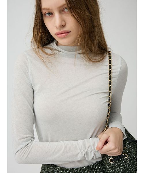 LILY BROWN(リリーブラウン)の「シアーベーシックカットトップス(Tシャツ/カットソー・レディース・オフホワイト/シルバー/ブラック/ライム・F)」の18枚目の写真