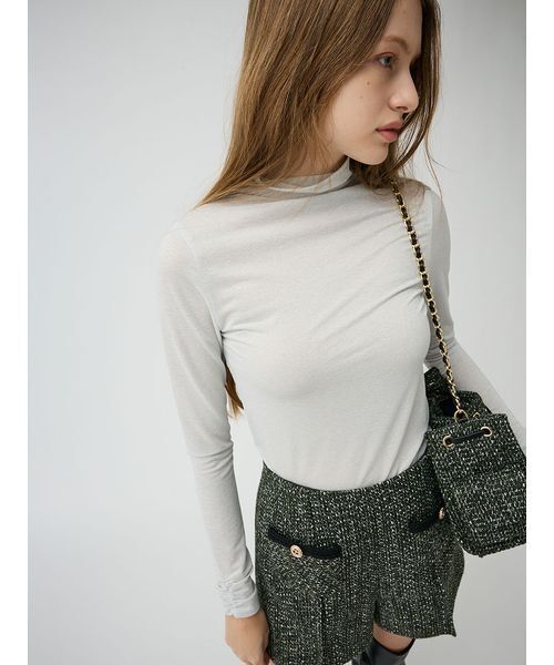 LILY BROWN(リリーブラウン)の「シアーベーシックカットトップス(Tシャツ/カットソー・レディース・オフホワイト/シルバー/ブラック/ライム・F)」の19枚目の写真