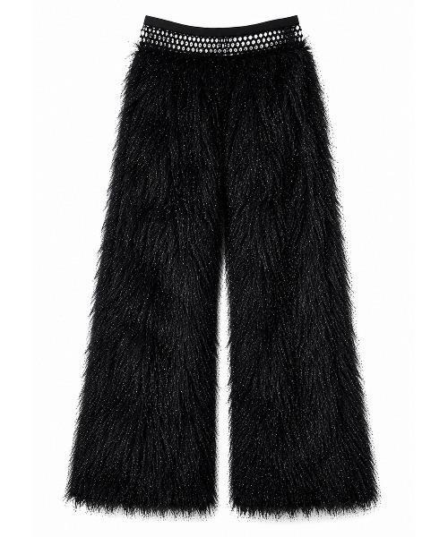 JOHN LAWRENCE SULLIVAN(ジョンローレンスサリバン)の「FRINGE LAYERED PANTS(その他パンツ・レディース・ブラック・X-SMALL/SMALL)」の1枚目の写真