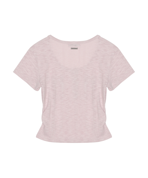 NICK&NICOLE(ニックアンドニコール)の「HENLEY NECK BUTTON TOP_PINK(Tシャツ/カットソー・レディース・その他・FREE)」の2枚目の写真