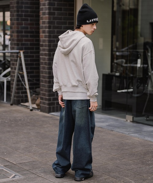 UMBRO(アンブロ)の「UMBRO アンブロ 別注コラボ 2WAYシングルニットワッチ ニットキャップ ビーニー(ニットキャップ/ビーニー・メンズ・チャコール/オフホワイト/ブラック・FREE)」の20枚目の写真
