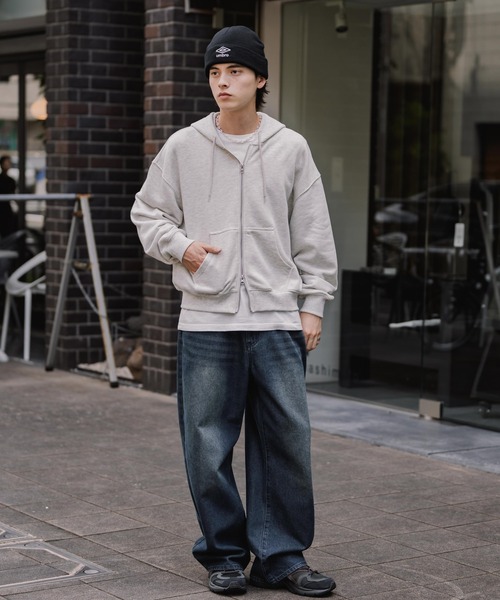 UMBRO(アンブロ)の「UMBRO アンブロ 別注コラボ 2WAYシングルニットワッチ ニットキャップ ビーニー(ニットキャップ/ビーニー・メンズ・チャコール/オフホワイト/ブラック・FREE)」の21枚目の写真