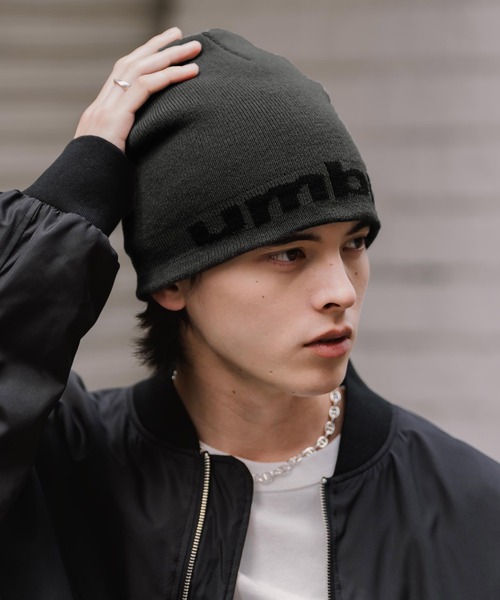 UMBRO(アンブロ)の「UMBRO アンブロ 別注コラボ 2WAYシングルニットワッチ ニットキャップ ビーニー(ニットキャップ/ビーニー・メンズ・チャコール/オフホワイト/ブラック・FREE)」の22枚目の写真