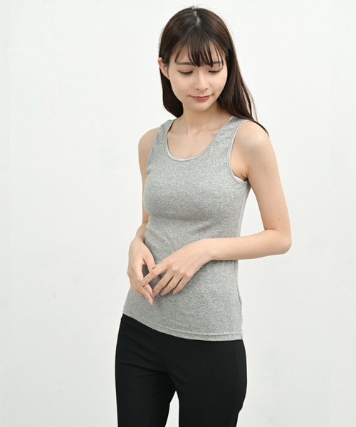 ORNITE.(オルナイト)の「コットン100% 選べる タンクトップ キャミソール インナー 夏服(キャミソール・レディース・ブラック系2/グレー系1/ホワイト系1/グレー系2/ホワイト系2/ブラック系1・LL/L/M)」の19枚目の写真