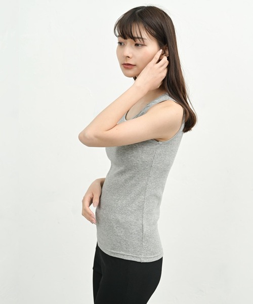 ORNITE.(オルナイト)の「コットン100% 選べる タンクトップ キャミソール インナー 夏服(キャミソール・レディース・ブラック系2/グレー系1/ホワイト系1/グレー系2/ホワイト系2/ブラック系1・LL/L/M)」の20枚目の写真