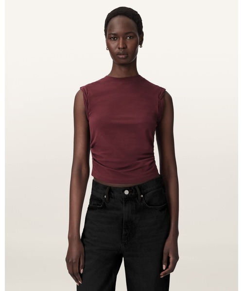 ALLSAINTS(オールセインツ)の「WEST SLEEVELESS TANK TOP | WEST ノースリーブ タンク トップ(タンクトップ・レディース・レッド系その他・S/M)」の1枚目の写真