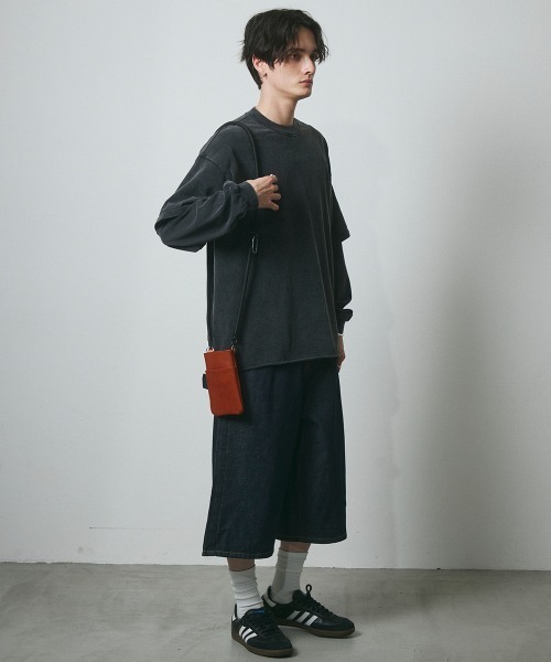 DAZE（デイズ）の「デニム ワイドハーフパンツ（デニムパンツ・メンズ・ブラック系/ダークブルー・SMALL/MEDIUM/LARGE/X-LARGE）」の13枚目の写真