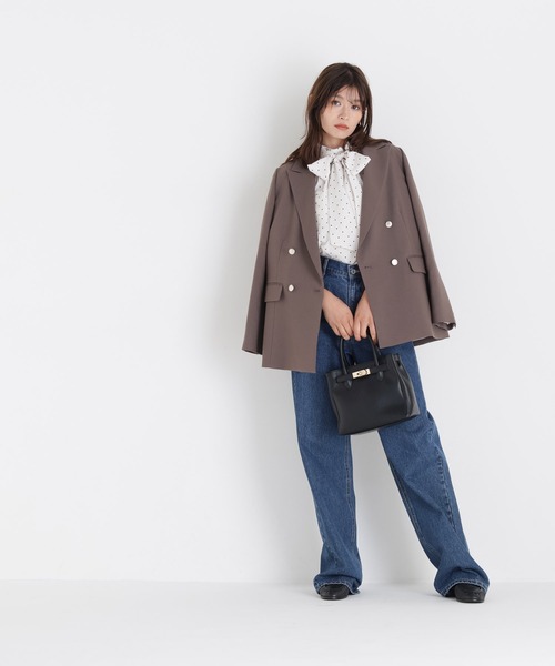 NATURAL BEAUTY BASIC(ナチュラルビューティーベーシック)の「リボンボウタイブラウス(シャツ/ブラウス・レディース・チャコールグレー/ライトグリーン/ベージュ系その他/ホワイト系その他・フリ-)」の11枚目の写真