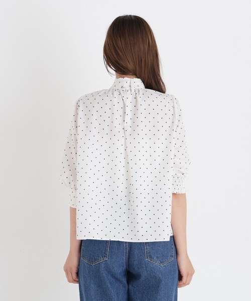 NATURAL BEAUTY BASIC(ナチュラルビューティーベーシック)の「リボンボウタイブラウス(シャツ/ブラウス・レディース・チャコールグレー/ライトグリーン/ベージュ系その他/ホワイト系その他・フリ-)」の13枚目の写真