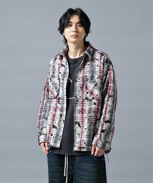 DankeSchon FLANNEL DAMAGE SHIRTS GRIME