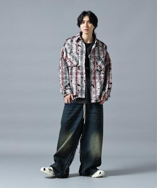 DANKE SCHON(ダンケシェーン)の「DankeSchon/ダンケシェーン/FLANNEL DAMAGE SHIRTS GRIME(シャツ/ブラウス・メンズ・ブラック系その他/レッド・M/L)」の13枚目の写真