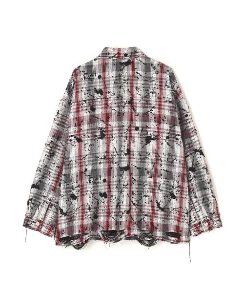 DANKE SCHON(ダンケシェーン)の「DankeSchon/ダンケシェーン/FLANNEL DAMAGE SHIRTS GRIME(シャツ/ブラウス・メンズ・ブラック系その他/レッド・M/L)」の15枚目の写真