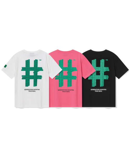 BEENTRILL(ビントリル)の「ウィメンズグリーンテーピングハッシュタグ半袖Tシャツ(オフホワイト)(Tシャツ/カットソー・レディース・その他・X-SMALL/SMALL)」の4枚目の写真